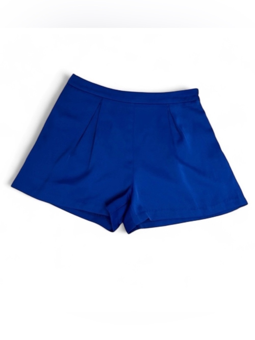 Missguided Casual Women's High Waist Royal Blue Neutral Shorts with Side Zipper